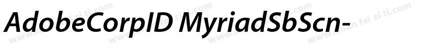 AdobeCorpID MyriadSbScn字体转换